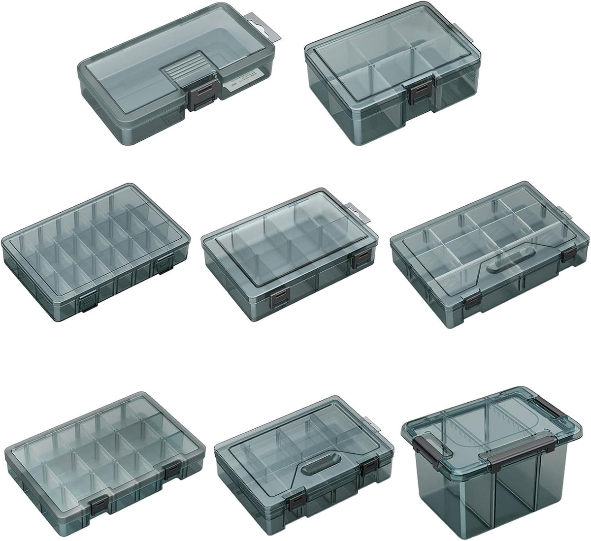 Boîte De Rangement Multi-usage Avec Compartiments Flexibles Pour La Maison, Le Garage Et Le Bureau Boîte De Rangement à Outils Avec Séparateurs