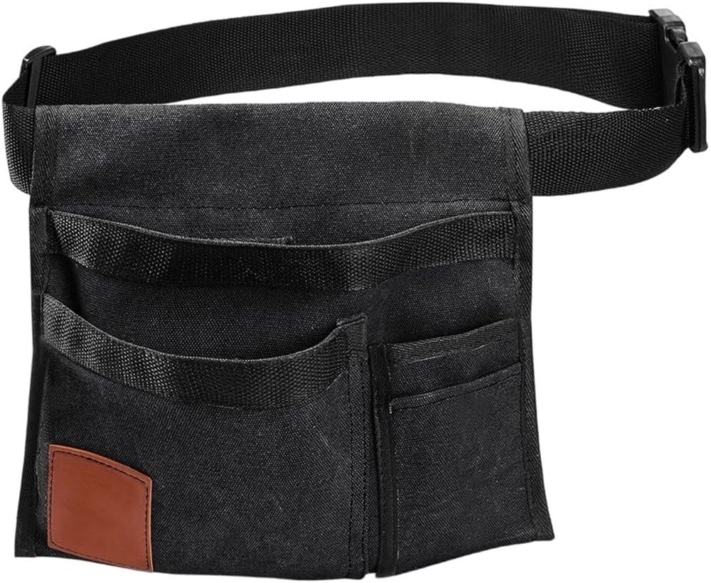  Ceinture Porte-Outils De Jardin En Toile - Pochette À Outils Ajustable À Taille, Tablier Utilitaire Léger Avec Poches Pour Femmes Hommes, Organisateur De Jardinage