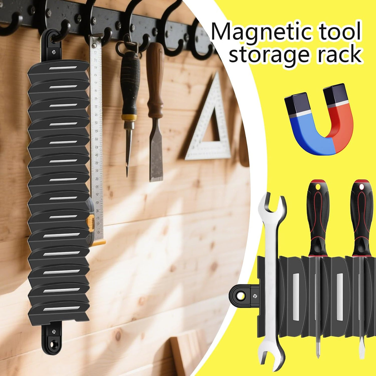  Générique Porte-Clés à Outils, Support Mural Pour Clés à Crémaillère, Accessoire Polyvalent De Fixation Pour Boîte à Outils - Débutants, Passionnés Et Utilisateurs