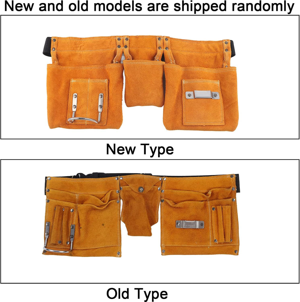  Sac De Ceinture à Outils En Cuir De Vache, Résistant Aux Coupures, Robuste, Respirant, Pochette De Taille Réglable Pour Les Travailleurs D'entretien