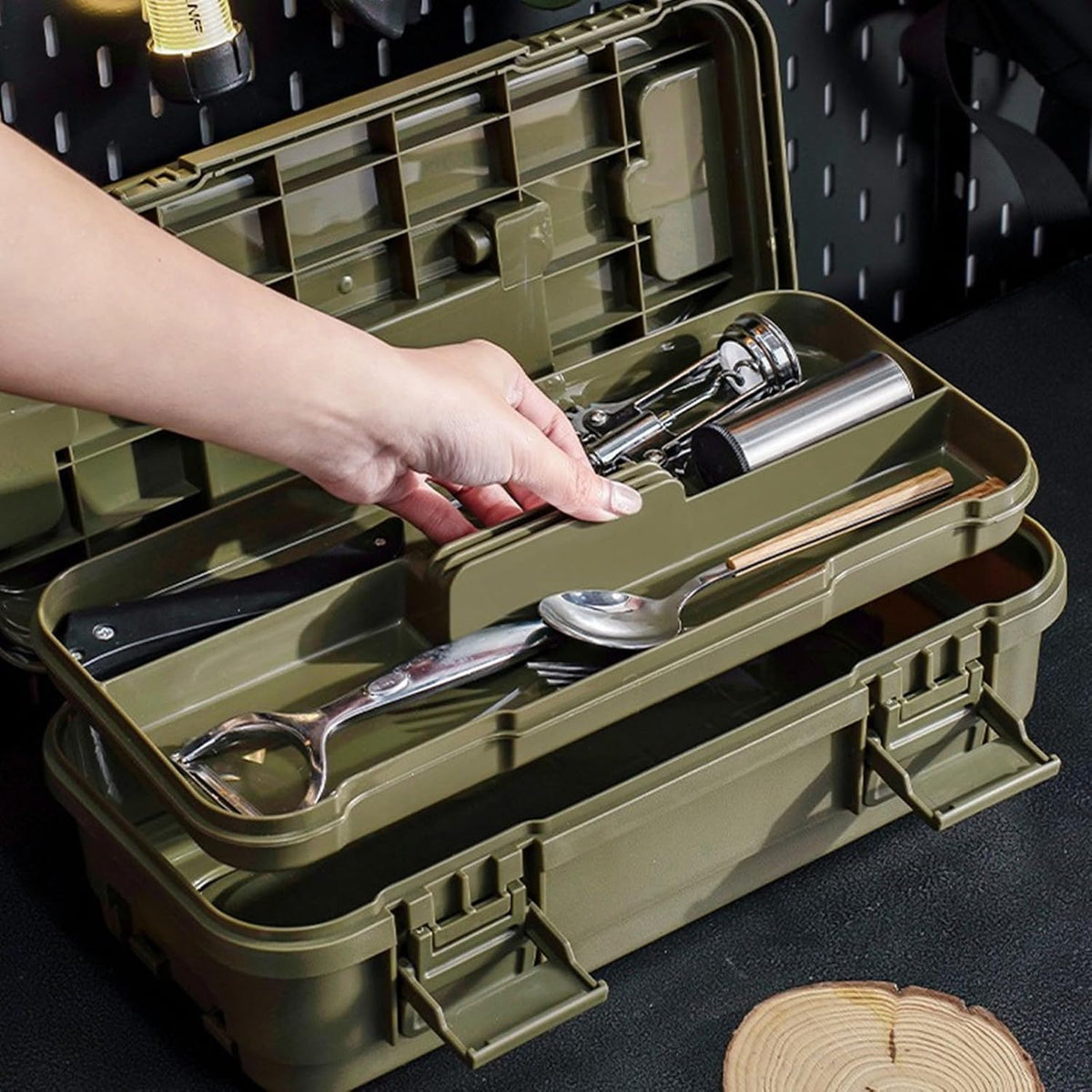  Boîte De Rangement à Outils En Polypropylène Avec Loquets Sécurisés, Organisation Interne Intelligente, Tailles 6,5 L Et 4 L Pour Organiseur Portable
