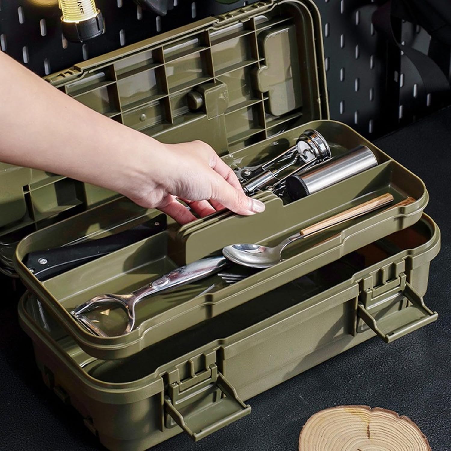  Boîte De Rangement à Outils En Polypropylène Avec Loquets Sécurisés, Organisation Interne Intelligente, Tailles 6,5 L Et 4 L Pour Organiseur Portable