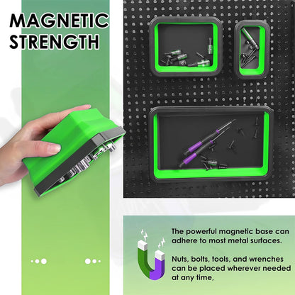  Generic Lot De 3 Plateaux Magnétiques Pliables En Silicone Pour Vis, Boulons, écrous, Rondelles, Broches Et Autres Petites Pièces Métalliques (vert)