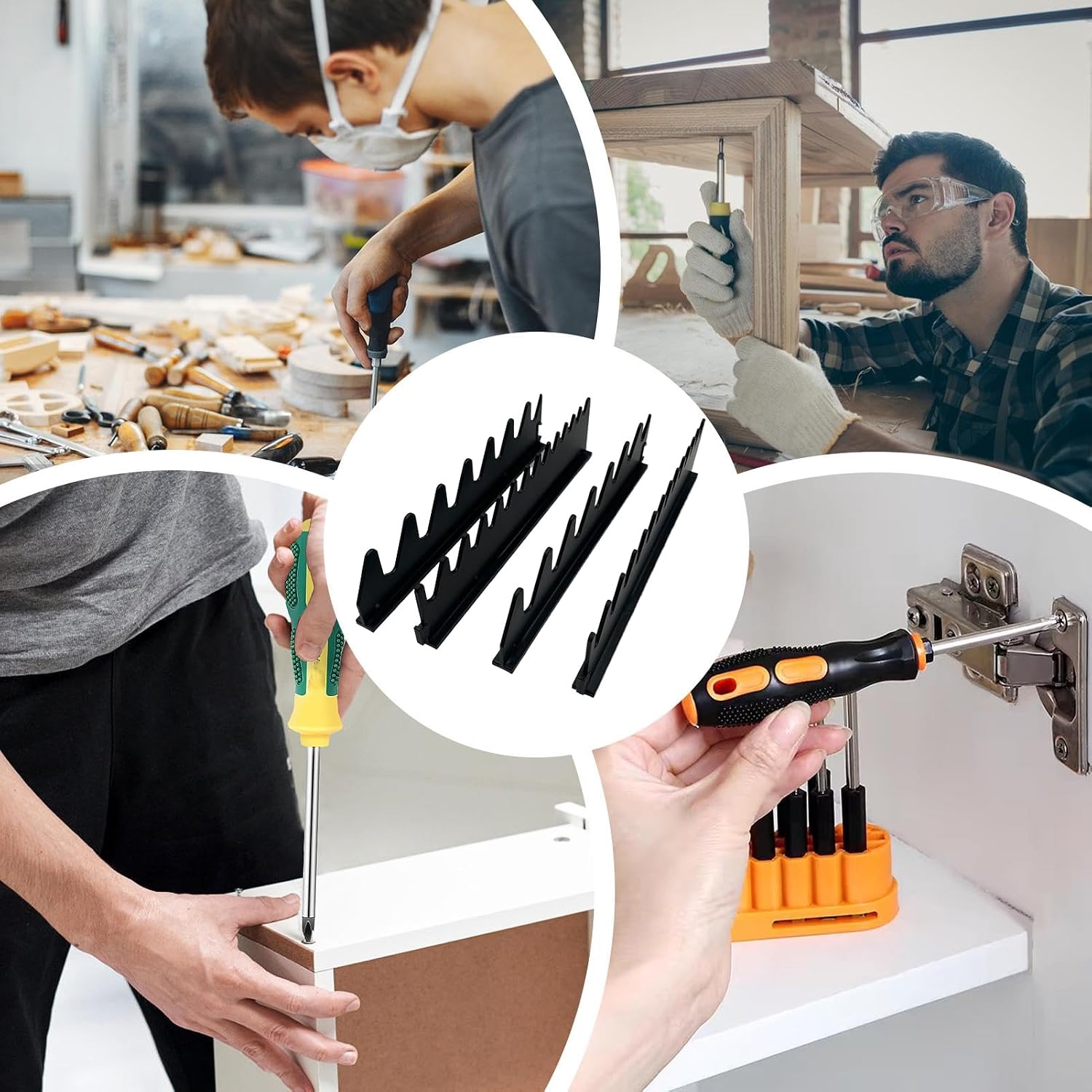 GENERIC Porte-clés – Support Mural Magnétique à Cliquet Pour Boîte à Outils | Cintre Pour Armoire Mécanique, Maison, Tiroir, établi, Ateliers, Bricoleurs, Garages Industriels