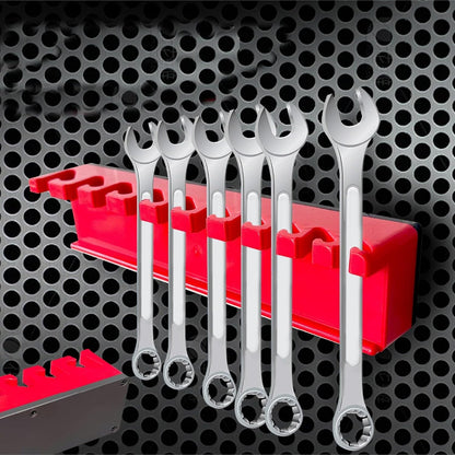  Support De Clé Magnétique Avec Ventouse Puissante Pour 10 à 13 Emplacements, Organiseur D'outils à Main, Rouge Et Noir, Matériau ABS Pour Garage, Atelier, Support Mural Portable Pour Outils à Main