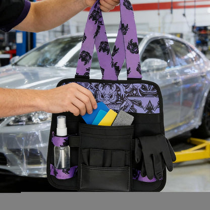 GENERIC Sac à Outils De Voiture – Pochette En Tissu Oxford De Grande Capacité, Bandoulière Amovible, étui Professionnel Pour équipement De Teinture, Fonction D'entretien Du Véhicule, Catégorie De Stockage De