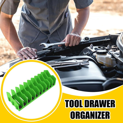  Support De Pince Pour Tiroir à Outils, 10 Pinces à Outils, Base En Caoutchouc Antidérapant, Rangement Robuste Pour Boîte à Outils, Intérieur, Garage, Outils, Jaune, Bleu, Vert 25,4 Cm