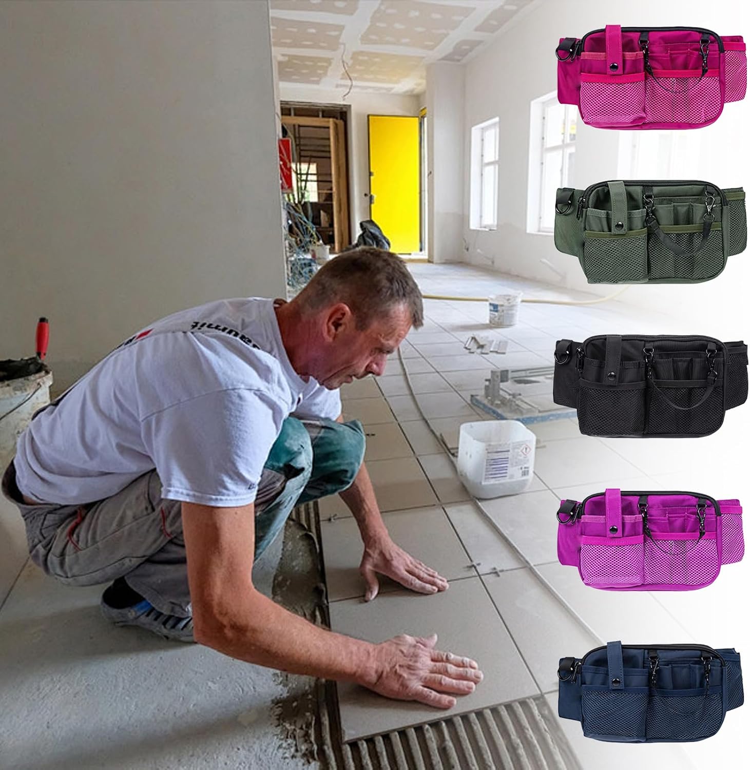  Sac De Ceinture Utilitaire Avec Rangement D'outils Pour Infirmières Et Infirmières, Noir
