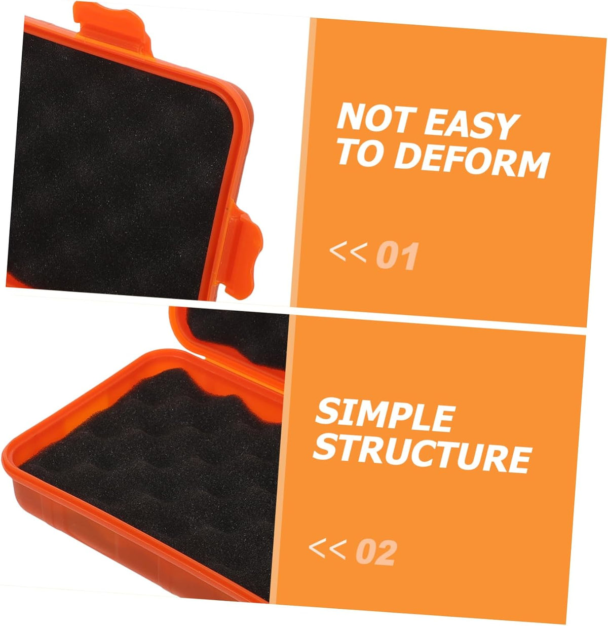  Ciieeo Boîte Trousse Conteneur D'outils Conteneur De Stockage D'outils Boites De Stockage Camping Stockage Extérieur De Plein Air Équipement De Survie Plastique Orange