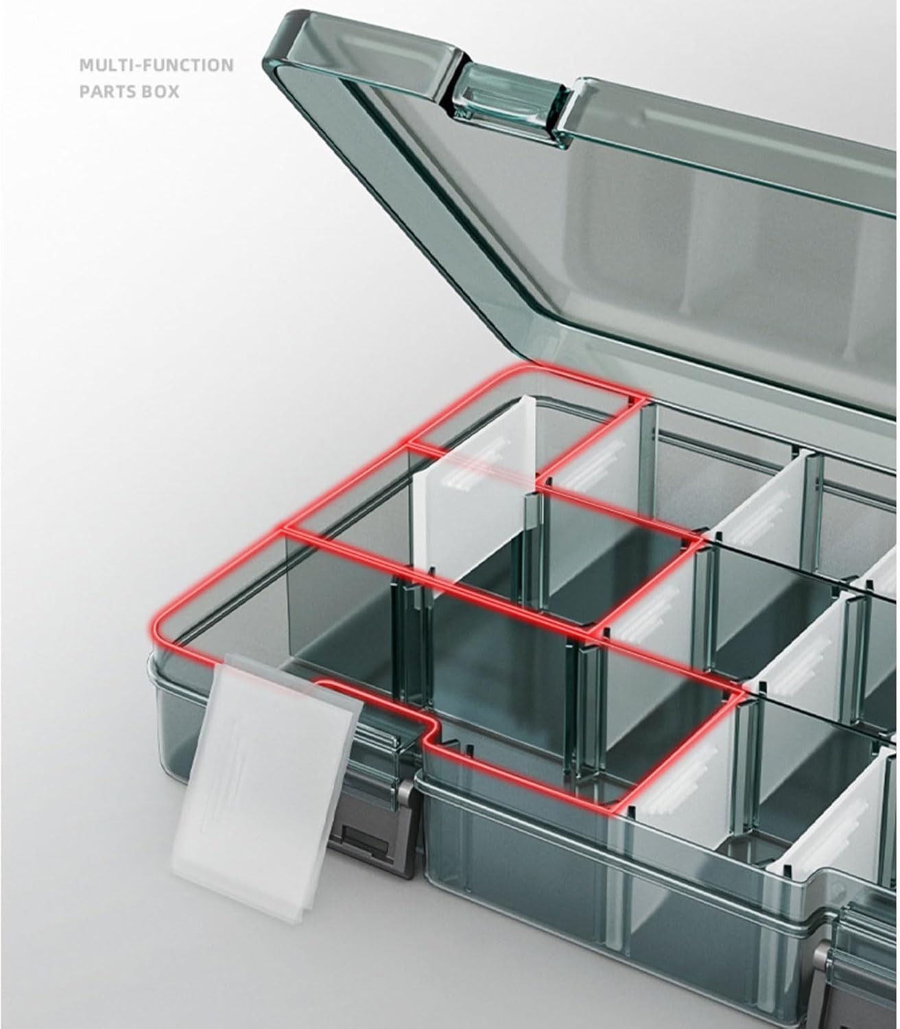  Boîte De Rangement Multi-usage Avec Compartiments Flexibles Pour La Maison, Le Garage Et Le Bureau Boîte De Rangement à Outils Avec Séparateurs