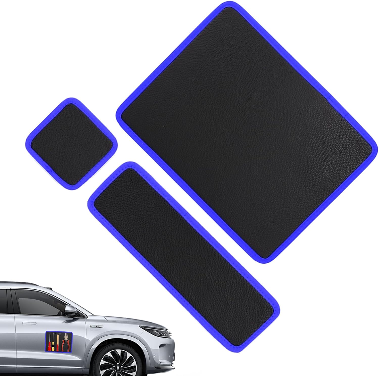  Tapis Magnétique Pour Outils - Support 3 Pièces Avec Couche Protectrice PVC | Plateau Magnétique Flexible Pour Pièces,pour Atelier Bricolage Réparation Auto Mécanicien Électricien Tournevis