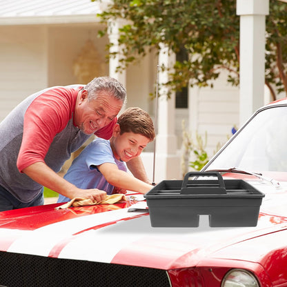  Cabilock Boîte De Rangement Portable En Plastique Gris Avec Poignée Organisateur D’Outils De Nettoyage Multifonction Pour Maison Et Voiture Étui De Transport Résistant Aux Chocs