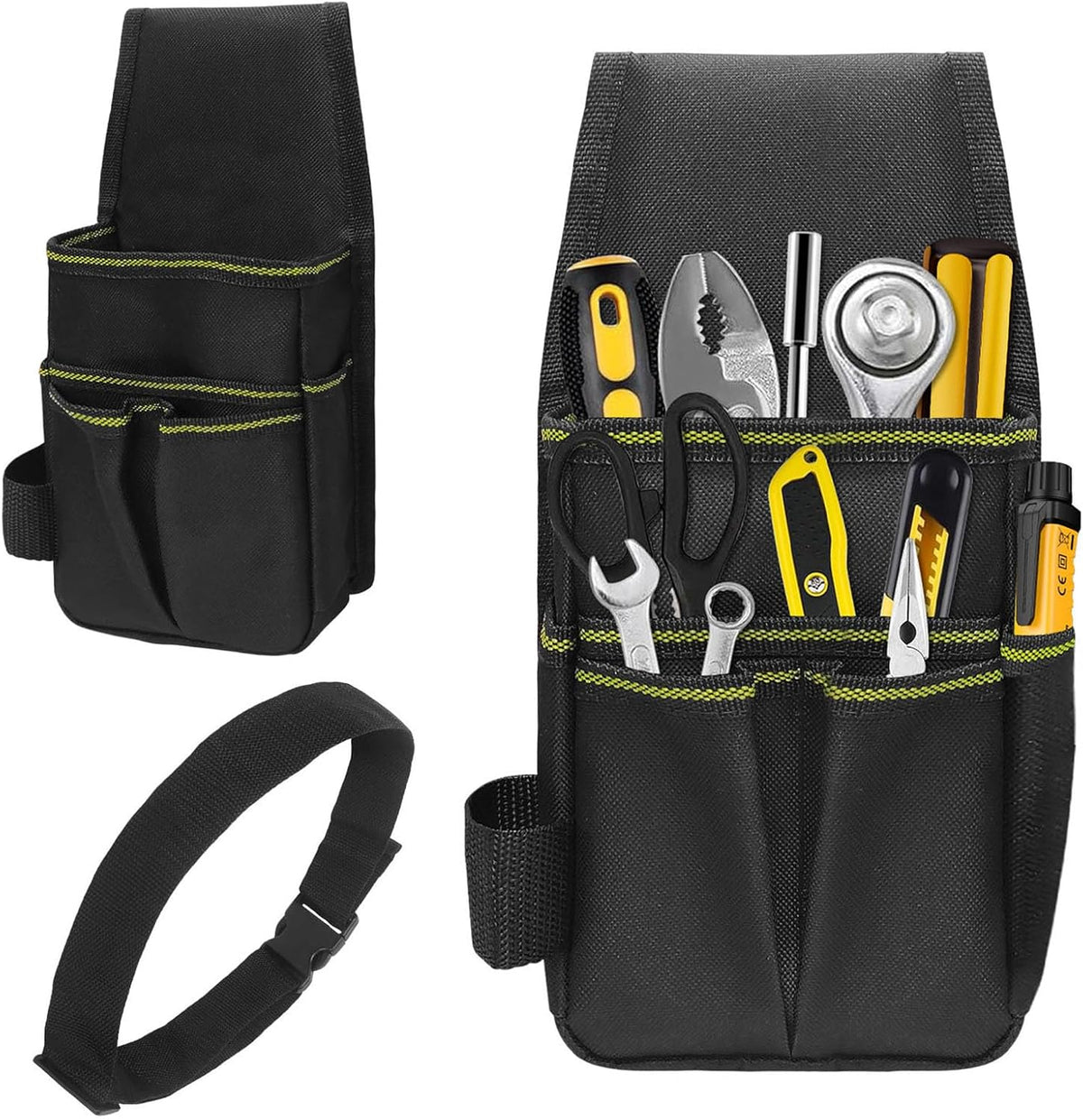  Sac De Rangement Pratique à La Taille Avec Fond Renforcé Et Plusieurs Anneaux De Rangement Pour Les Bricoleurs électriciens