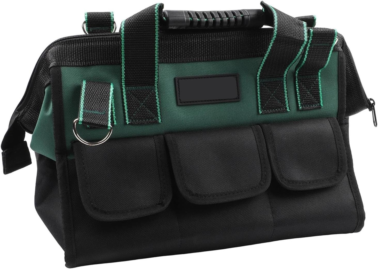  Sac à Outils Robuste Vert De 40,6 Cm Avec Plusieurs Compartiments Et Sangle Rembourrée Pour Un Transport Facile (B)