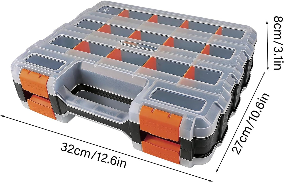 GENERIC Organisateur De Vis - Boîte Avec 34 Compartiments,Organisation D'Outils Pour Petites Pièces,pour Écrous Clous Perles Boulons Composants Électroniques Garage Et Atelier
