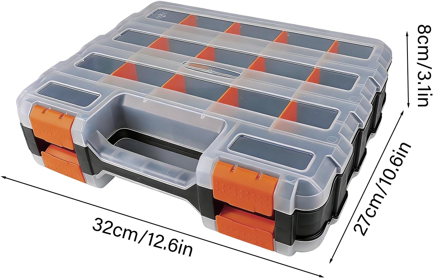 GENERIC Organisateur De Vis - Boîte Avec 34 Compartiments,Organisation D'Outils Pour Petites Pièces,pour Écrous Clous Perles Boulons Composants Électroniques Garage Et Atelier
