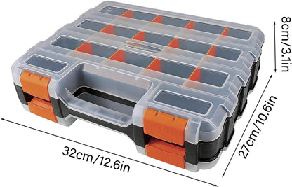GENERIC Organisateur De Vis - Boîte Avec 34 Compartiments,Organisation D'Outils Pour Petites Pièces,pour Écrous Clous Perles Boulons Composants Électroniques Garage Et Atelier