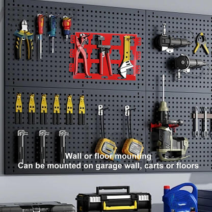  Brrnoo Plaque De Montage En Alliage D'aluminium Compatible Avec La Boîte à Outils Packout, Support Mural Ou Au Sol Pour Système De Stockage Et D'organisation Des Outils, 13,4 X 21,9 (rouge)