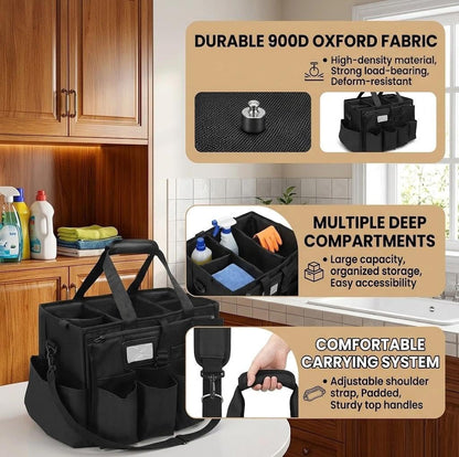  Sac De Nettoyage, Panier De Nettoyage, Rangement Pour Fournitures, Avec Bandoulière Et Poignées, Adapté Pour Les Nettoyeurs Et Ceux Qui Ont Besoin De Transporter Et De Ranger Différents