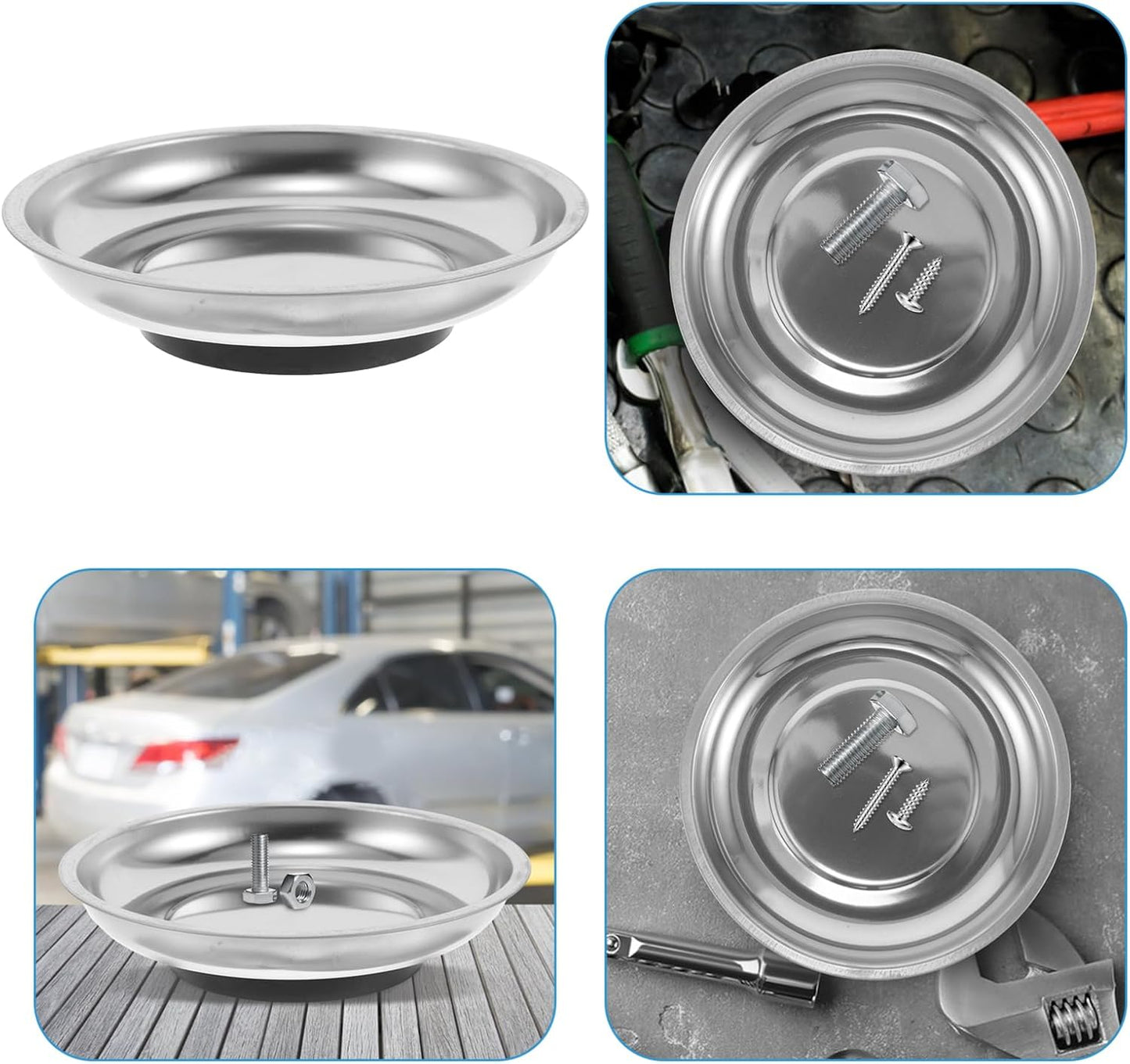  Ciieeo Bol Magnétique Pour Acier Inoxydable Plateau Pour Vis Boulons Écrous Organisation De Petits Outils