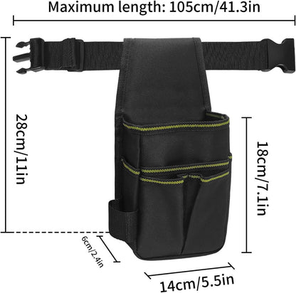 Sac De Rangement Pratique à La Taille Avec Fond Renforcé Et Plusieurs Anneaux De Rangement Pour Les Bricoleurs électriciens