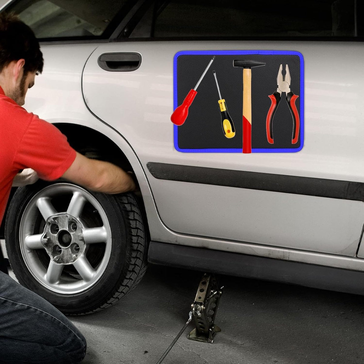  Tapis Magnétique Pour Outils - Support 3 Pièces Avec Couche Protectrice PVC | Plateau Magnétique Flexible Pour Pièces,pour Atelier Bricolage Réparation Auto Mécanicien Électricien Tournevis