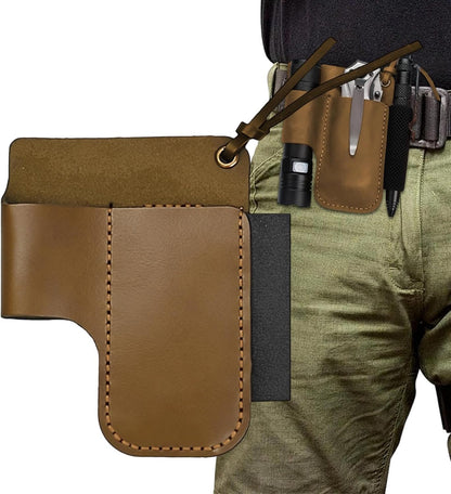 GENERIC Pochette à Outils D'électricien | Sac Multifonction Rétro En Cuir | Sac Porte-outils | Pour Cutter Stylo Lampe De Poche, Amélioration De La Maison, Construction, Plombier, Travail Du Bois, Récolte