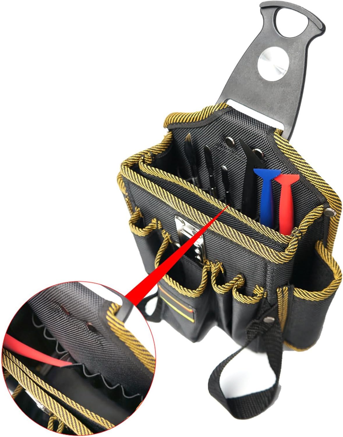  XIAOXIAOYU Sac à Outils Pour électricien - Organiseur De Travail - Capacité - Porte-ceinture Léger Pour Couvreurs Et Coiffeurs