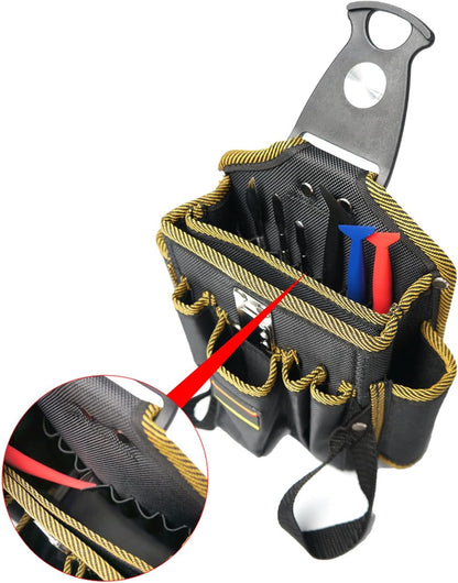  XIAOXIAOYU Sac à Outils Pour électricien - Organiseur De Travail - Capacité - Porte-ceinture Léger Pour Couvreurs Et Coiffeurs