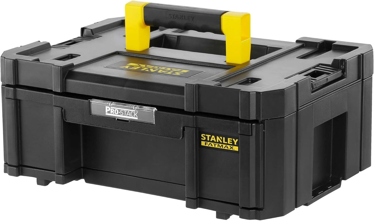  STANLEY FMST1-71981 Kit 2 Mallettes Modulable Tstak/Pro-Stack Gamme FATMAX - 21.5L - Corps En Polypropylène - Larges Attaches Métalliques Anti-Corrosion - Cadenassable
