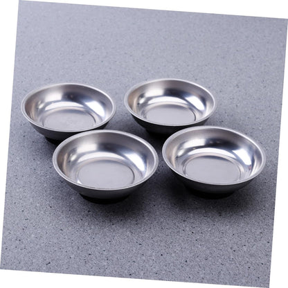  Gatuida Lot De 4 Bols Porte-pièces Magnétiques Ronds En Acier Inoxydable Pour Vis Et Outils, Adhérence Sécurisée Base En Caoutchouc Anti-rayures, Pour Atelier Et Usage Professionnel