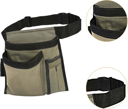  Ceinture Porte-outils Style Tablier D'électricien Avec Poches, En Tissu Oxford, Ajustable Et Légère, Convient Aux Hommes Et Aux Femmes. Couleur, Blanc