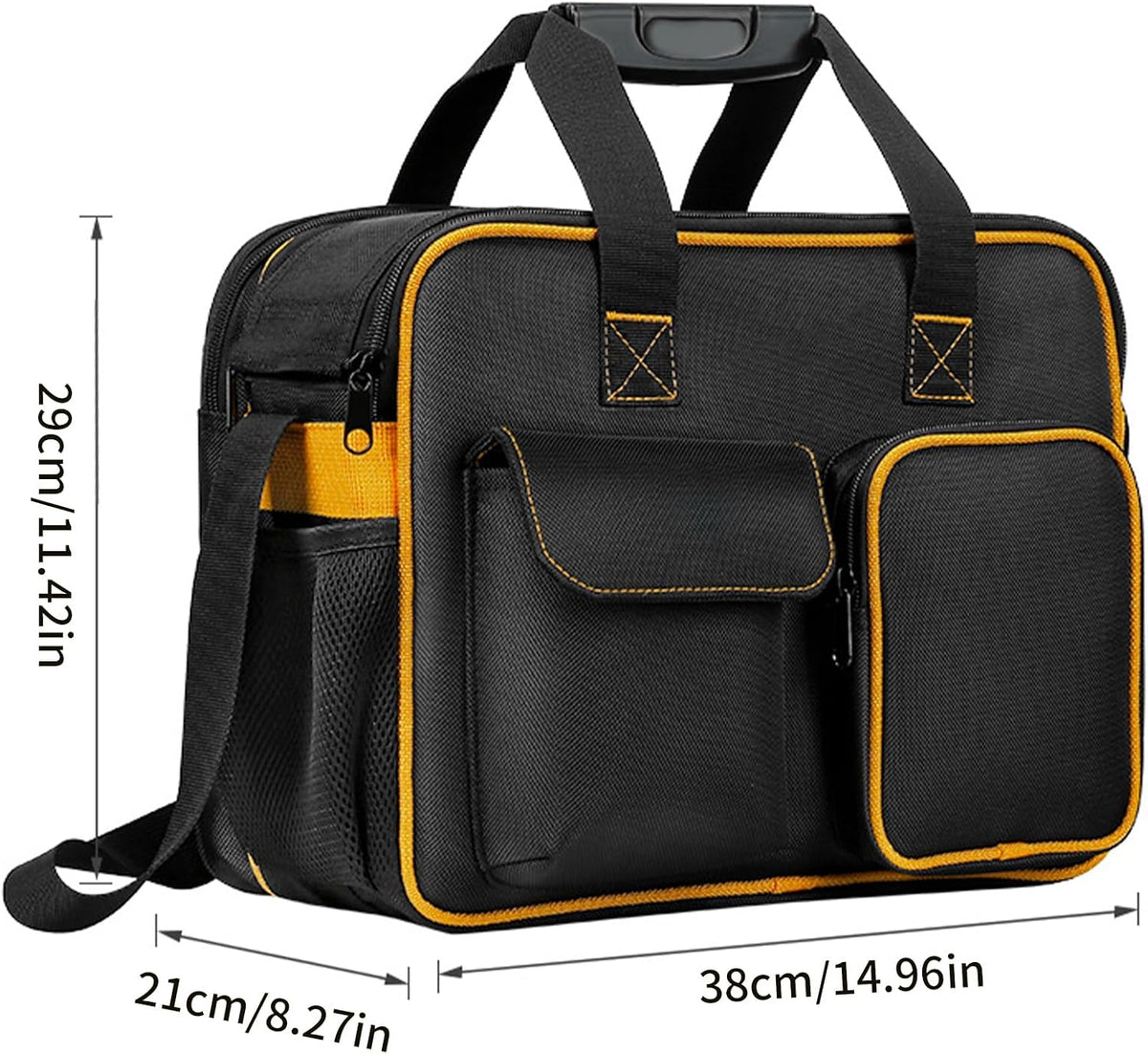  Sac à Outils En Toile Pour électricien, Sac Fourre-tout Robuste De Grande Capacité, Organiseur Portable épais, Bandoulière, Design Résistant à L'eau Pour Homme, Construction, Entretien, Chantier