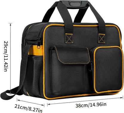  Sac à Outils En Toile Pour électricien, Sac Fourre-tout Robuste De Grande Capacité, Organiseur Portable épais, Bandoulière, Design Résistant à L'eau Pour Homme, Construction, Entretien, Chantier