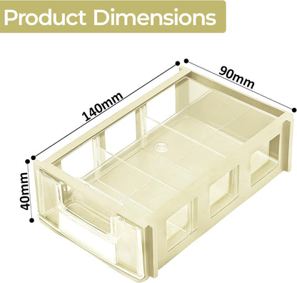  Trimming Shop Lot De 2 Boîtes De Rangement Empilables Réglables En Plastique Pour Pièces Mini/grandes Et Transparentes Et Tiroir De Rangement, Rangement Pour écouteurs, Fils électriques, Outils,