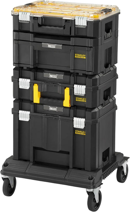  STANLEY FMST1-71981 Kit 2 Mallettes Modulable Tstak/Pro-Stack Gamme FATMAX - 21.5L - Corps En Polypropylène - Larges Attaches Métalliques Anti-Corrosion - Cadenassable