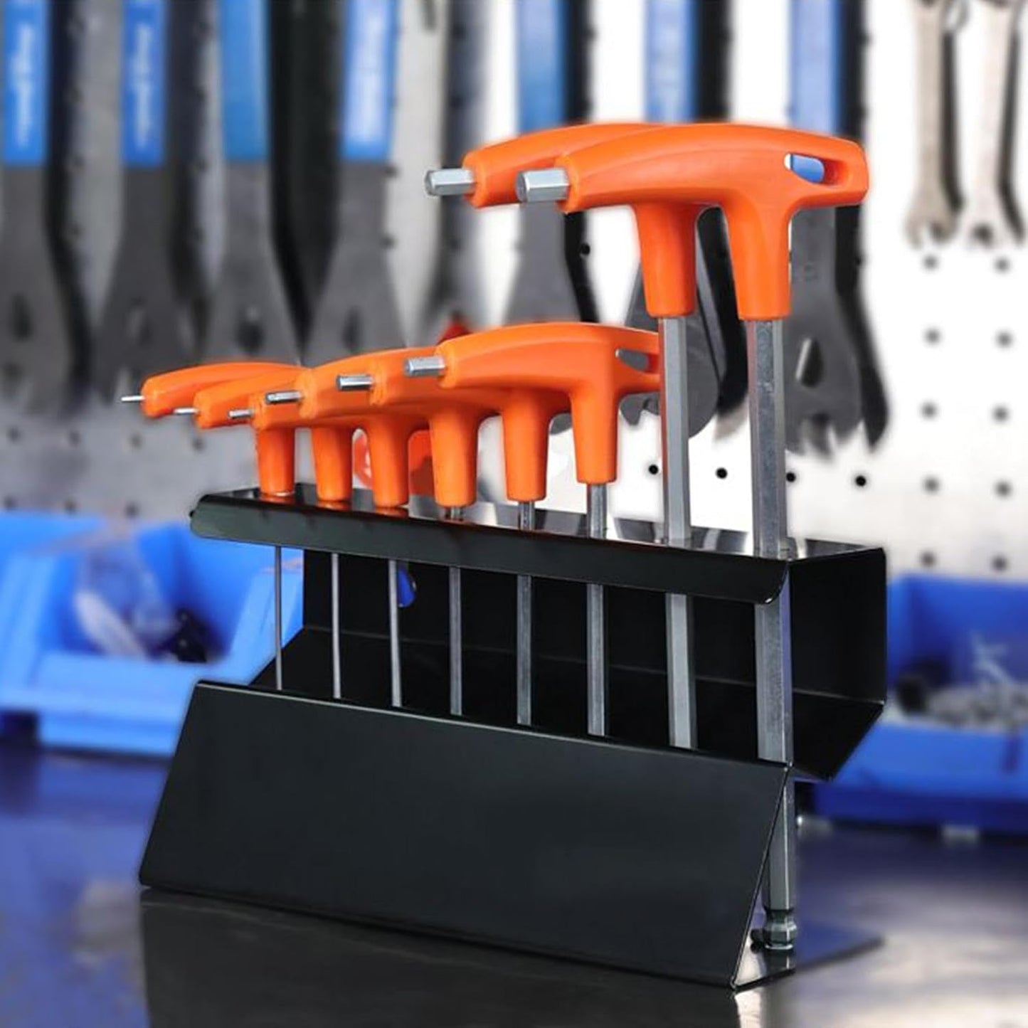  Boîte à Outils, Organisateur De Clés Hexagonales En Acier Inoxydable, Taille Compacte, Support Mural Peu Encombrant, Garage, Atelier, Accessoire De Rangement Robuste Pour Le Salon De La Maison