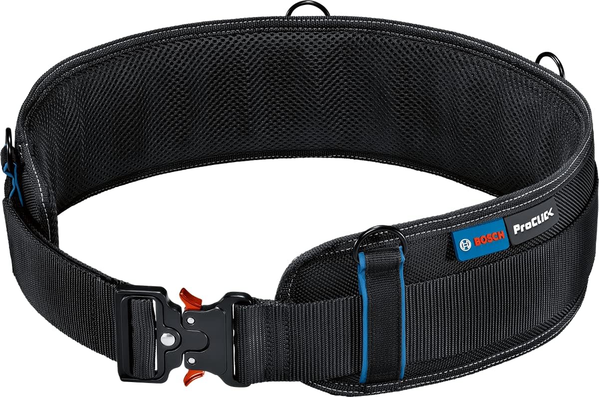  Bosch Professional Set Ceinture Porte-outils ProClick : 1 Ceinture 93 (taille S/M), 1 Sacoche GWT 4, 1 Sacoche GWT 2, 2 Supports ProClick