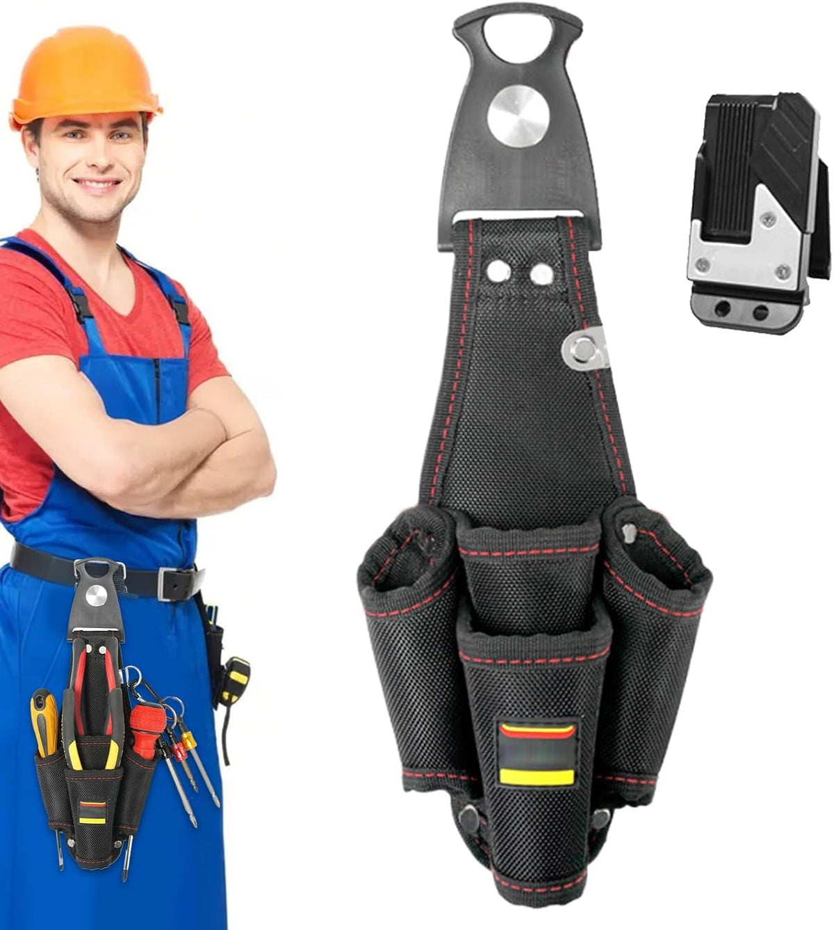 GENERIC Sac à Outils Conçu Pour électricien | Sachet Organisateur De Grande Capacité,Sac De Taille D'électricien - Pour Entrepreneurs, Mécaniciens, Plombiers, Bricoleurs, Couvreurs, Charpentiers