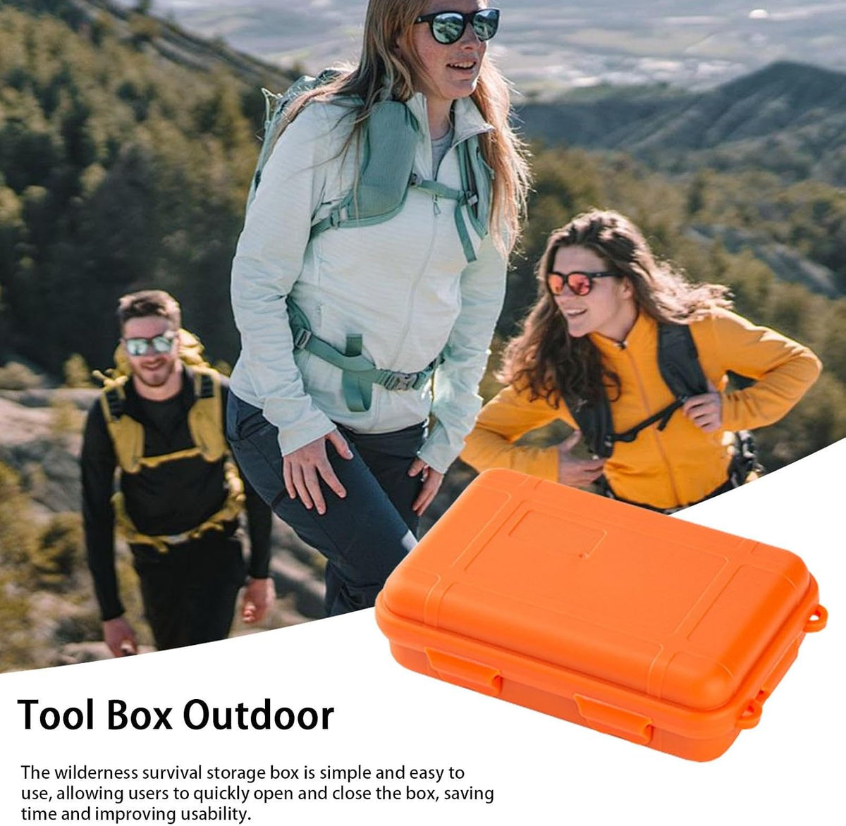 GENERIC Boîte De Rangement Pour Fournitures De Camping, Boîte à Outils De Survie En Plein Air, Grand Récipient Scellé Résistant Aux Chocs Et à La Pression Pour Un Usage Domestique