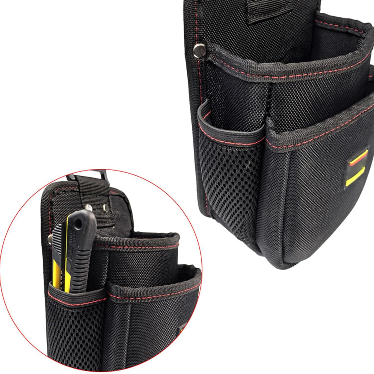 GENERIC Petite Pochette à Outils – Rangement à Dégagement Rapide Pour Outils D'électricien – Porte-outils Pour Pinces, Marteaux, Réparations électriques, Plomberie, Entretien, Travail Du Bois, Construction