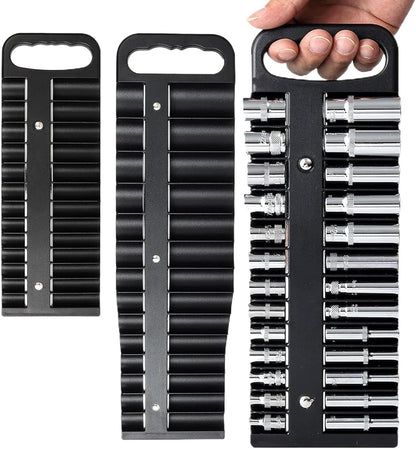 GENERIC Lot De 3 Organiseurs De Douilles Magnétiques, Porte-outils Portables Pour Prises, Organisateur De Douilles Magnétiques Pour Garage, Atelier, Idéal Pour Les Mariages Et Les Anniversaires