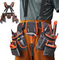  Ceinture à Outils Renforcée - Organisateur De Ceinture Porte-Outils - Ceinturon Réglable Avec Bretelles Et 19 Poches Pour Les Sites De Construction Réparations De Plomberie Installations