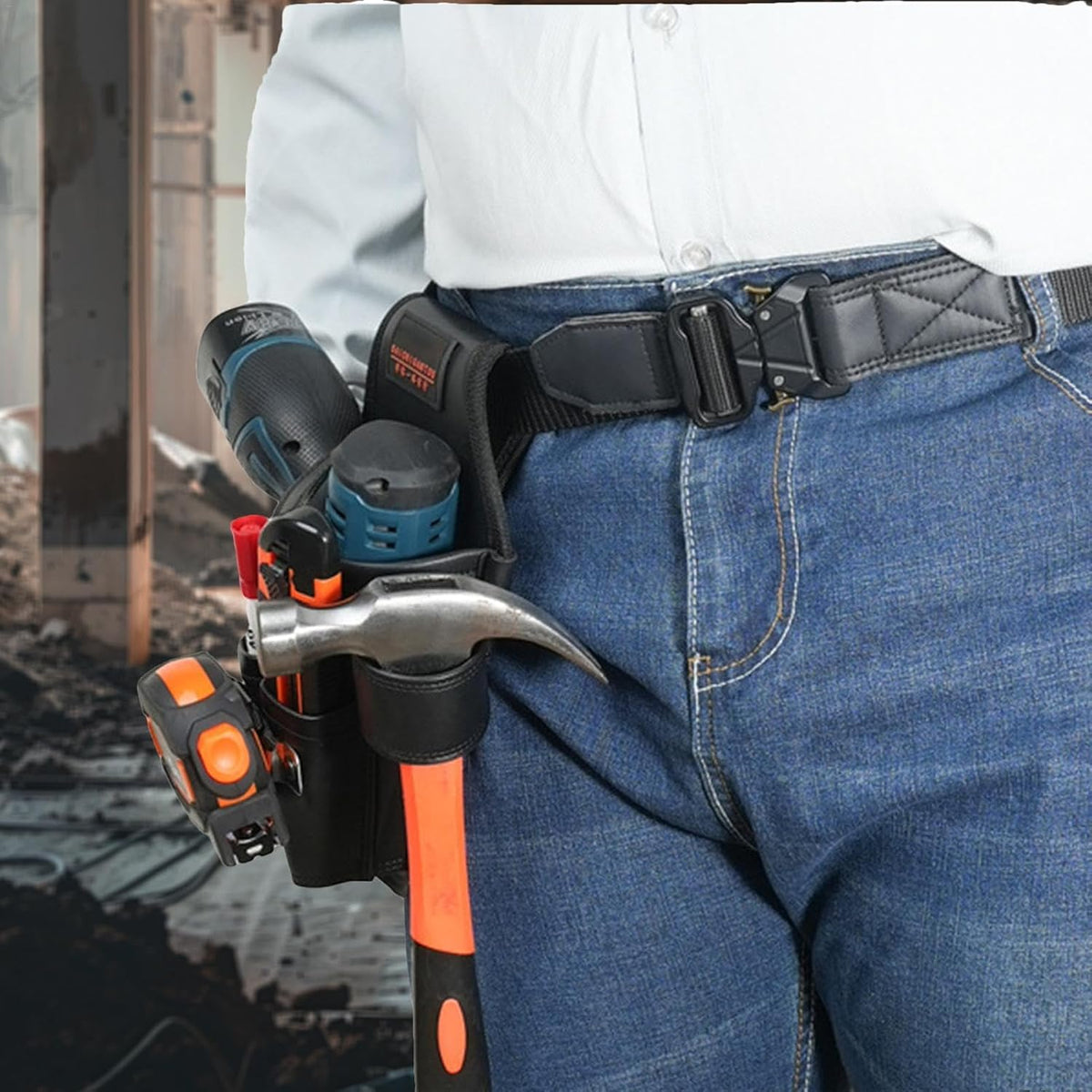 GENERIC Pochette De Rangement Pour Outils D'électricien | Sac Banane Multi-poches Pour Techniciens | Porte-outils Utilitaire Fonctionnel Pour Perceuses électriques Et Outils à Main | Idéal Pour Les Chantiers