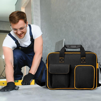  Sac à Outils En Toile Pour électricien, Sac Fourre-tout Robuste De Grande Capacité, Organiseur Portable épais, Bandoulière, Design Résistant à L'eau Pour Homme, Construction, Entretien, Chantier