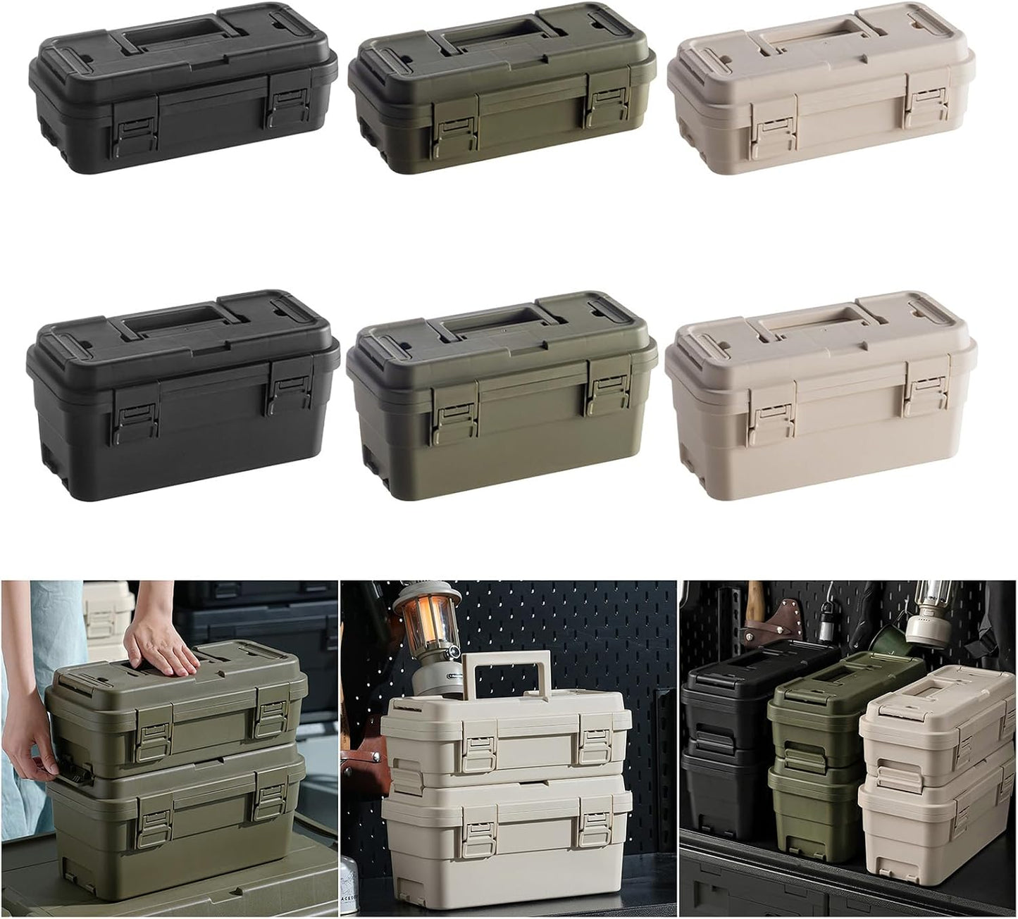  Boîte De Rangement à Outils En Polypropylène Avec Loquets Sécurisés, Organisation Interne Intelligente, Tailles 6,5 L Et 4 L Pour Organiseur Portable