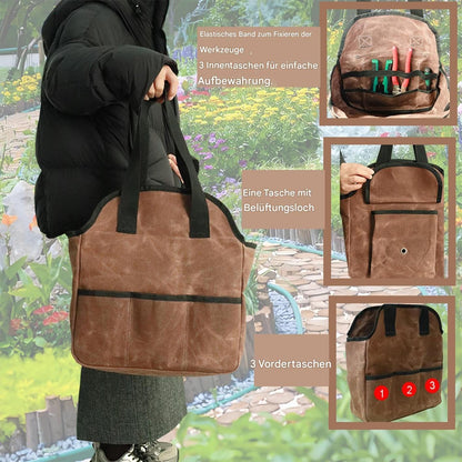  Sac De Jardin, Sac De Transport Avec Poignée Renforcée Et Plusieurs Poches, Organisateur D'outils De Jardin, Pour Débutants, Amateurs, Paysagistes, Hommes Et Femmes, Jardinage En Plein Air