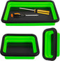  Generic Lot De 3 Plateaux Magnétiques Pliables En Silicone Pour Vis, Boulons, écrous, Rondelles, Broches Et Autres Petites Pièces Métalliques (vert)