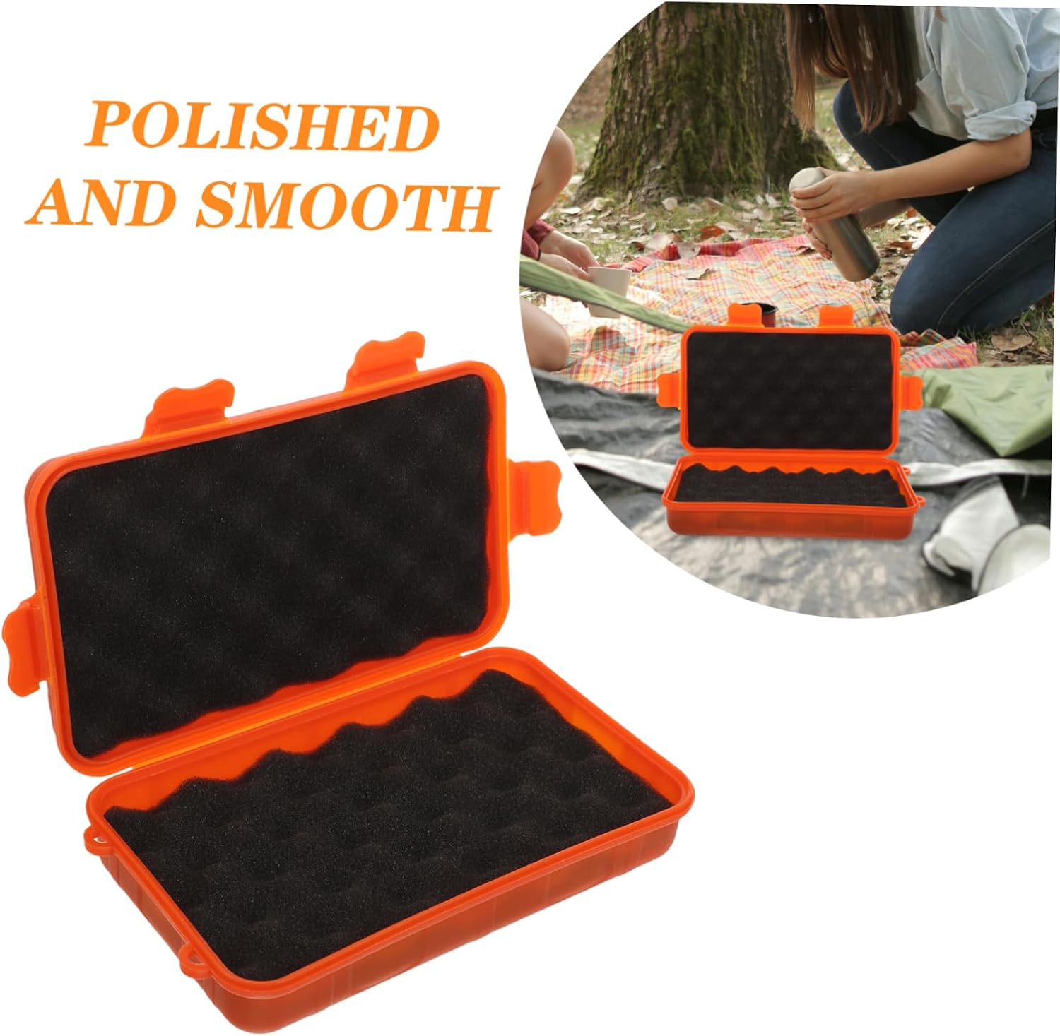  Ciieeo Boîte Trousse Conteneur D'outils Conteneur De Stockage D'outils Boites De Stockage Camping Stockage Extérieur De Plein Air Équipement De Survie Plastique Orange