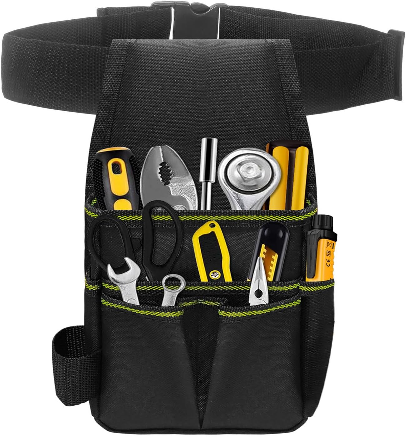  Sac De Rangement Pratique à La Taille Avec Fond Renforcé Et Plusieurs Anneaux De Rangement Pour Les Bricoleurs électriciens